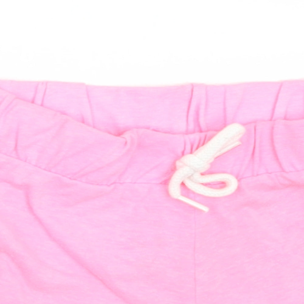 Pep & Co Girls Pink  Polyester Cropped Trousers Size 18-24 Months  Drawstring - Shorts