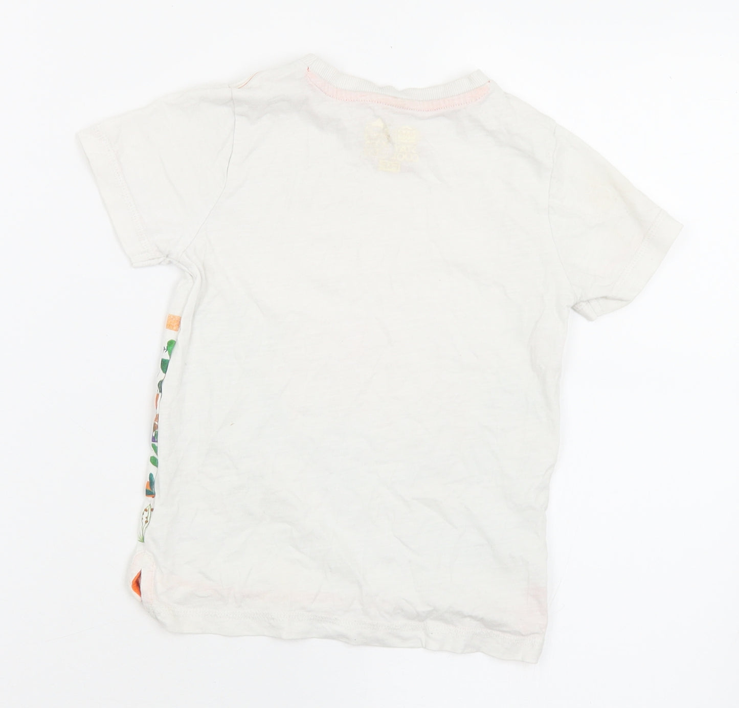 F&F Boys Multicoloured  Cotton Basic T-Shirt Size 3-4 Years Crew Neck  - Dinosaurs
