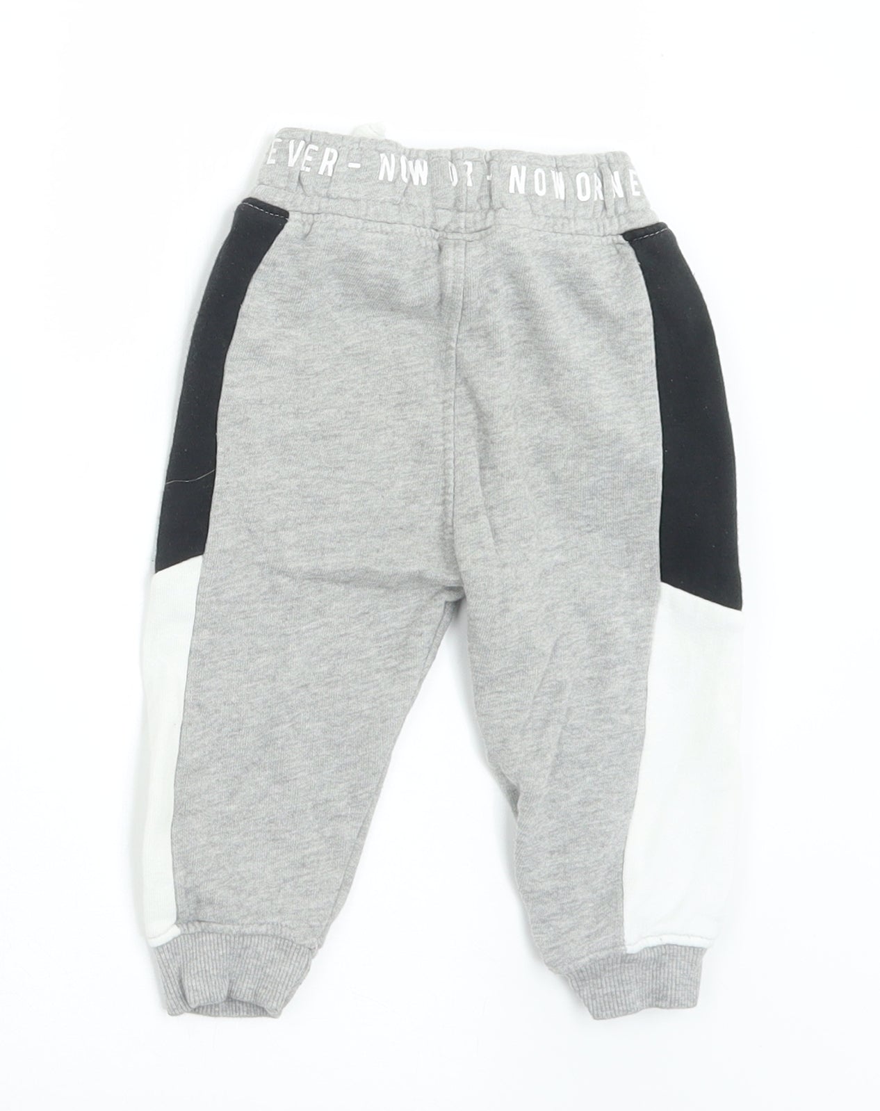 Dunnes Stores Boys Grey  Cotton Jogger Trousers Size 9-12 Months  Drawstring