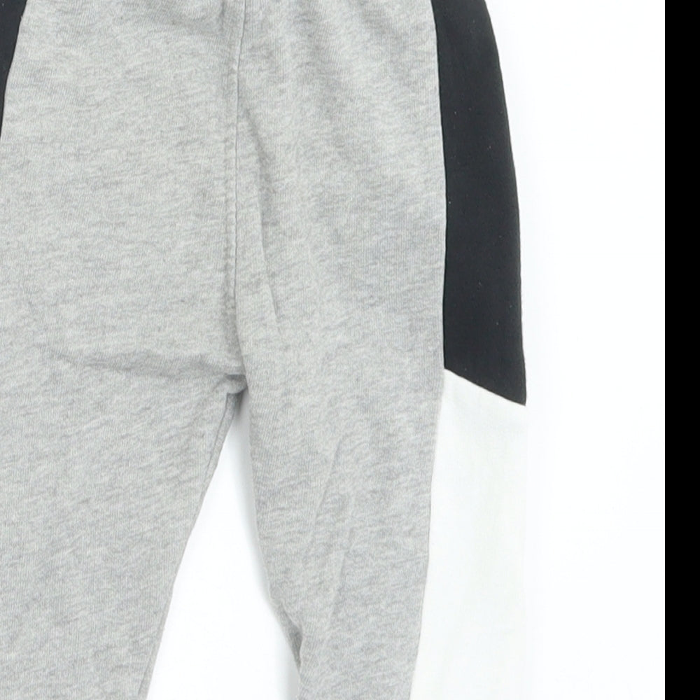 Dunnes Stores Boys Grey  Cotton Jogger Trousers Size 9-12 Months  Drawstring