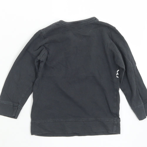 George Baby Black  Cotton Basic T-Shirt Size 9-12 Months Crew Neck  - Winnie The Pooh