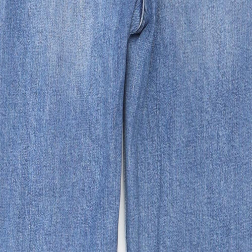 NEXT Womens Blue  Cotton Straight Jeans Size 10 L29 in Slim Button
