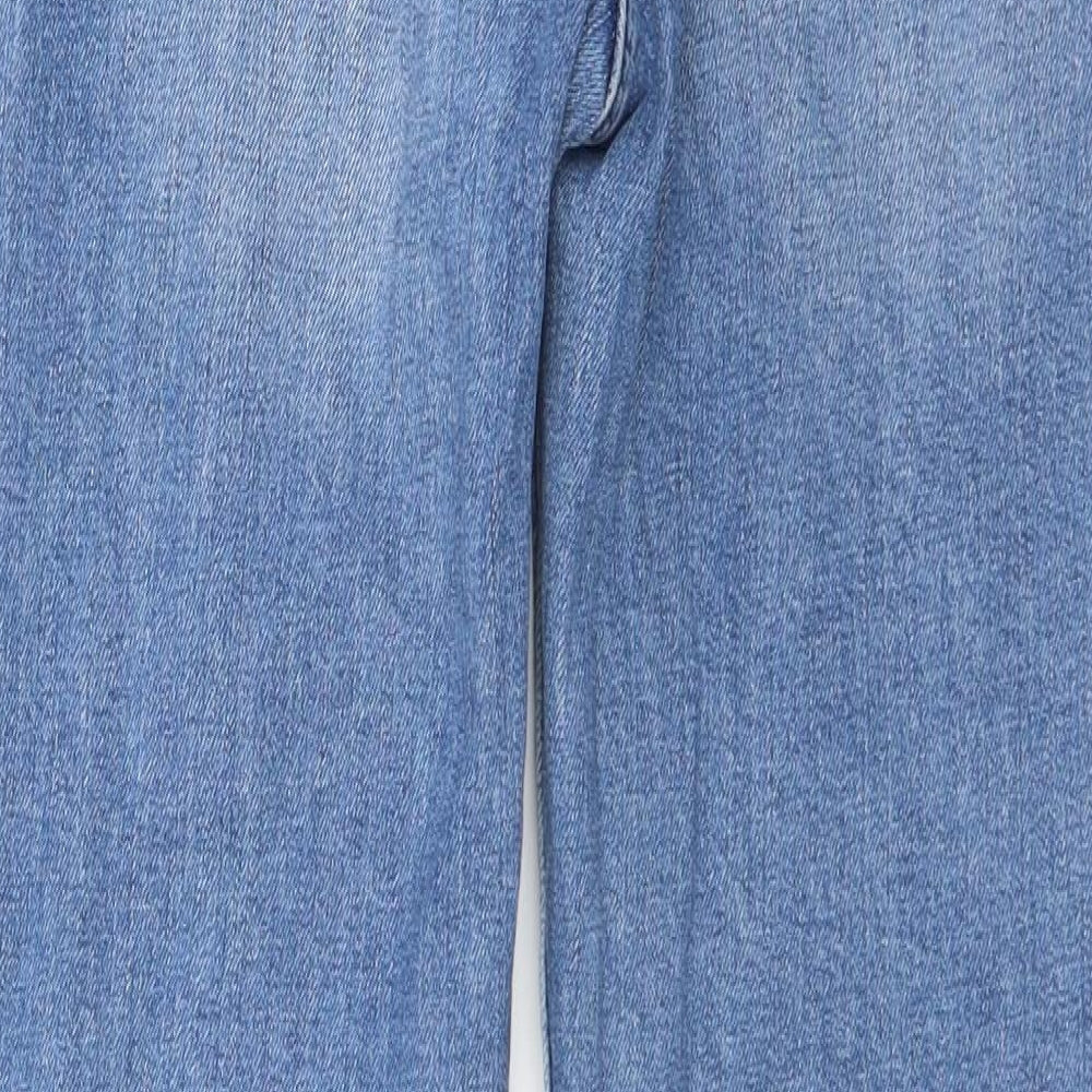 NEXT Womens Blue  Cotton Straight Jeans Size 10 L29 in Slim Button