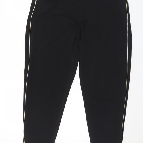 Kim & Co Womens Black  Polyester Jogger Trousers Size XS L28 in Regular Drawstring