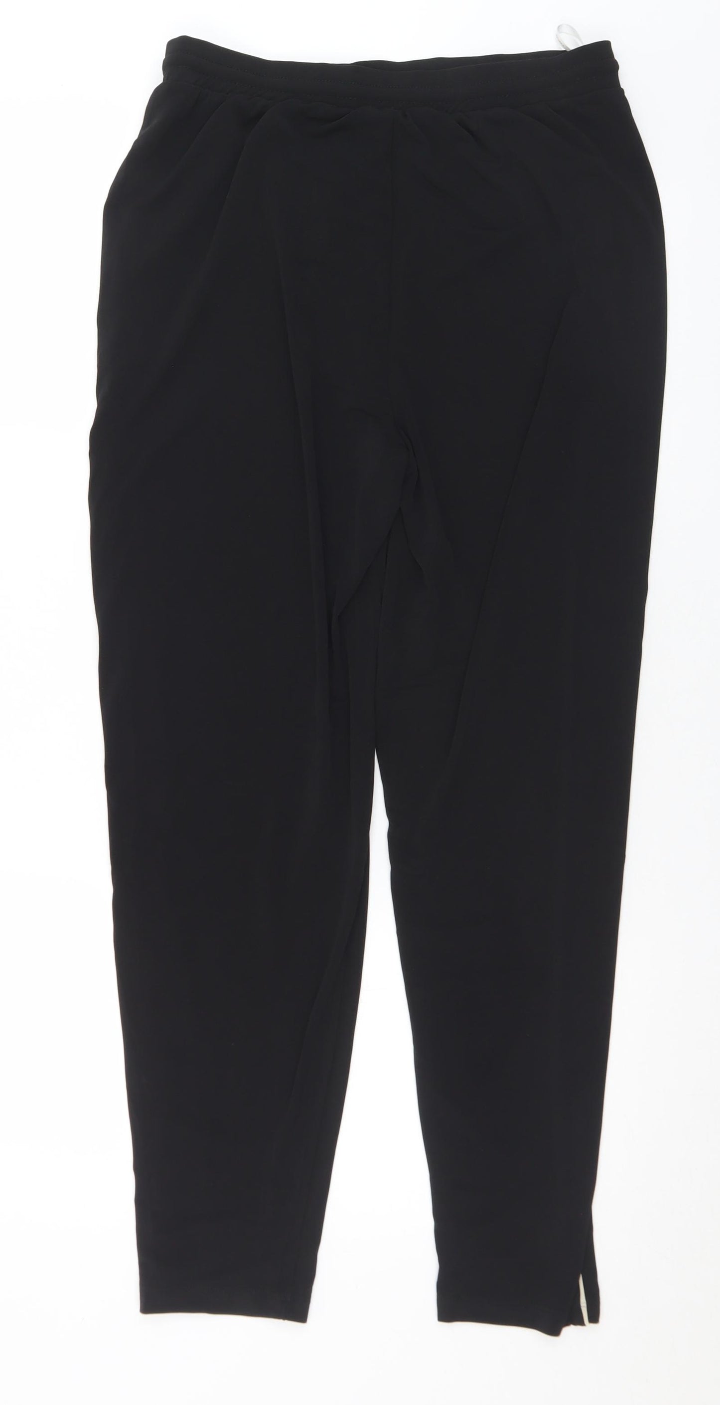 Kim & Co Womens Black  Polyester Jogger Trousers Size XS L28 in Regular Drawstring