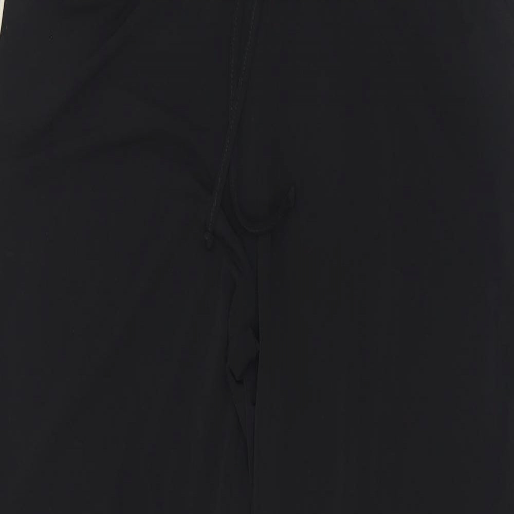 Kim & Co Womens Black  Polyester Jogger Trousers Size XS L28 in Regular Drawstring