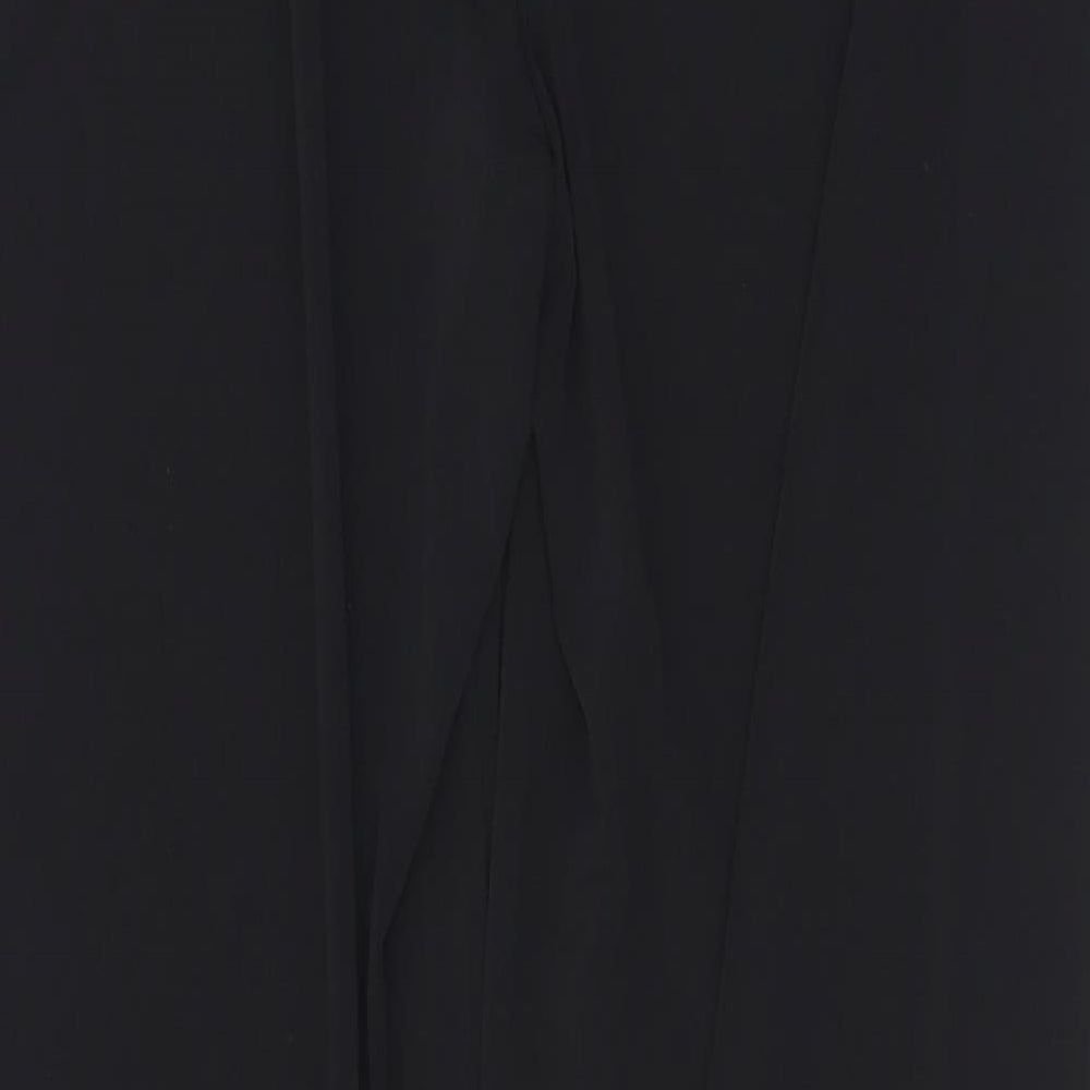 Kim & Co Womens Black  Polyester Jogger Trousers Size XS L28 in Regular Drawstring