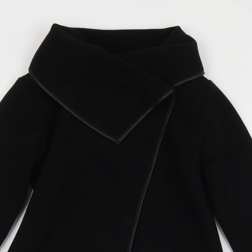 Effeti Moda Womens Black   Pea Coat Coat Size S  Snap