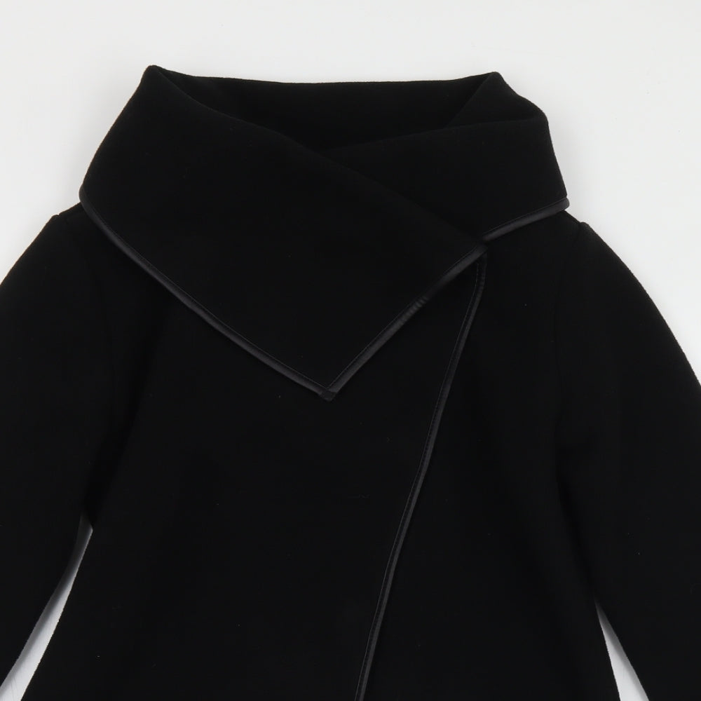 Effeti Moda Womens Black   Pea Coat Coat Size S  Snap