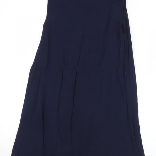 Preworn Womens Blue  Polyester A-Line  Size S  V-Neck  - S/M