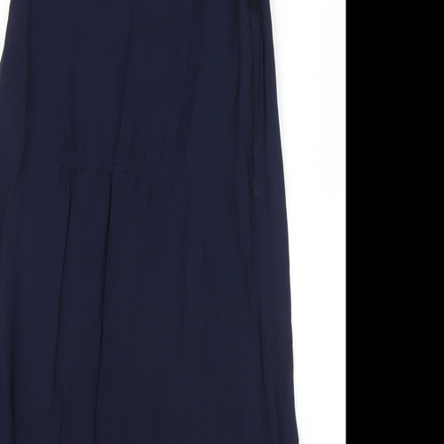 Preworn Womens Blue  Polyester A-Line  Size S  V-Neck  - S/M