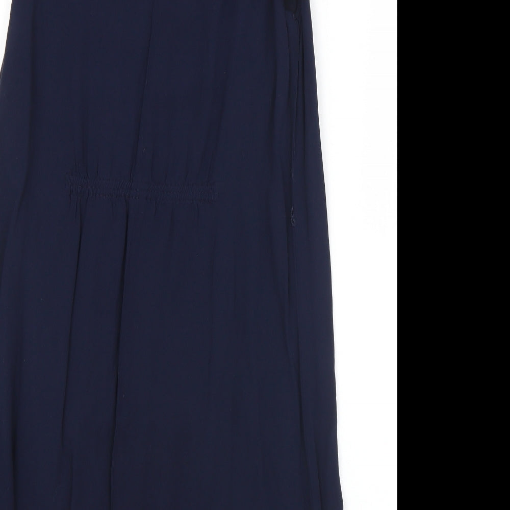 Preworn Womens Blue  Polyester A-Line  Size S  V-Neck  - S/M