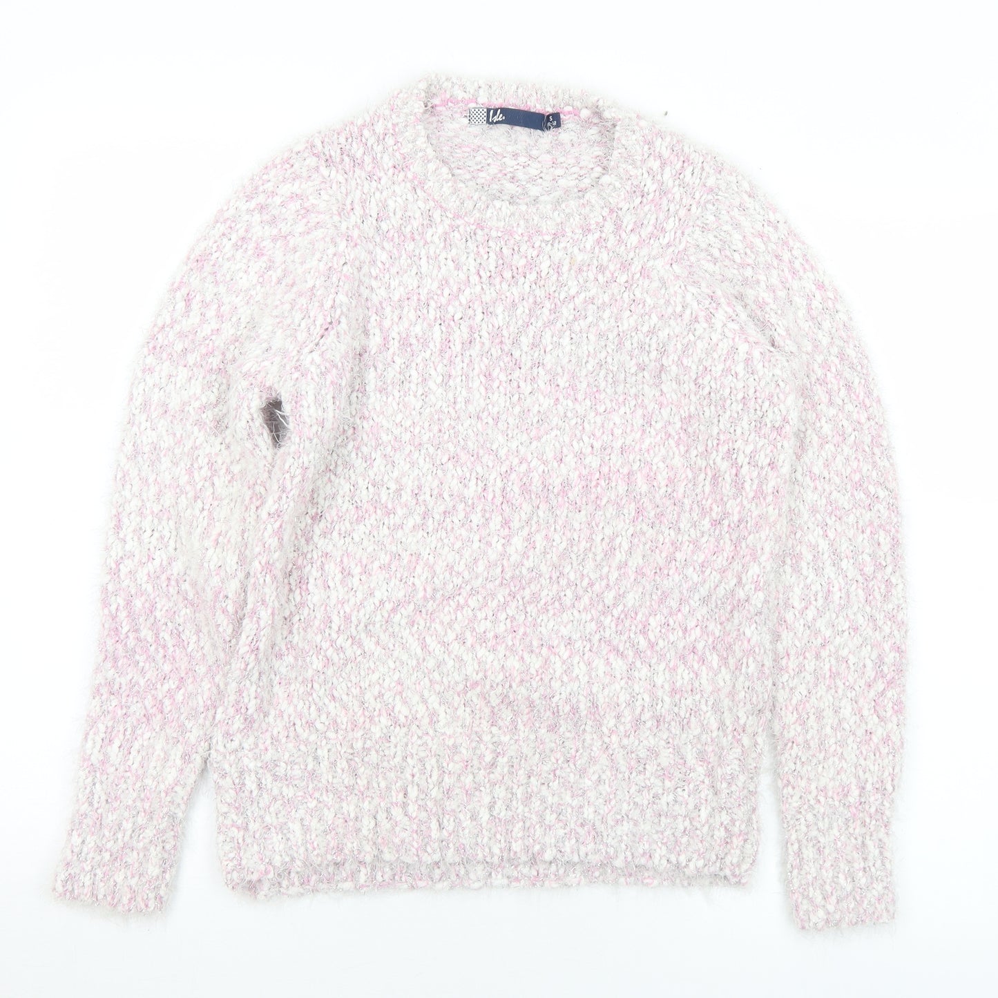 EWM Womens Pink Crew Neck  Polyester Pullover Jumper Size 10   - 10/12