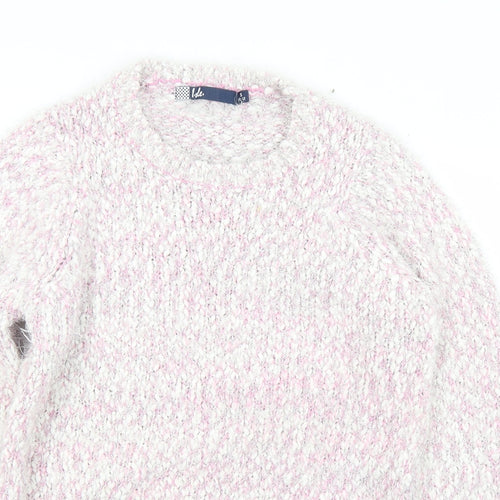 EWM Womens Pink Crew Neck  Polyester Pullover Jumper Size 10   - 10/12