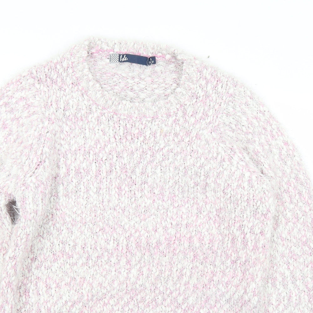 EWM Womens Pink Crew Neck  Polyester Pullover Jumper Size 10   - 10/12