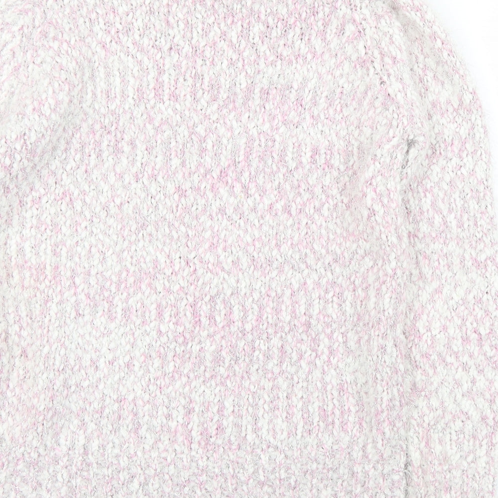 EWM Womens Pink Crew Neck  Polyester Pullover Jumper Size 10   - 10/12