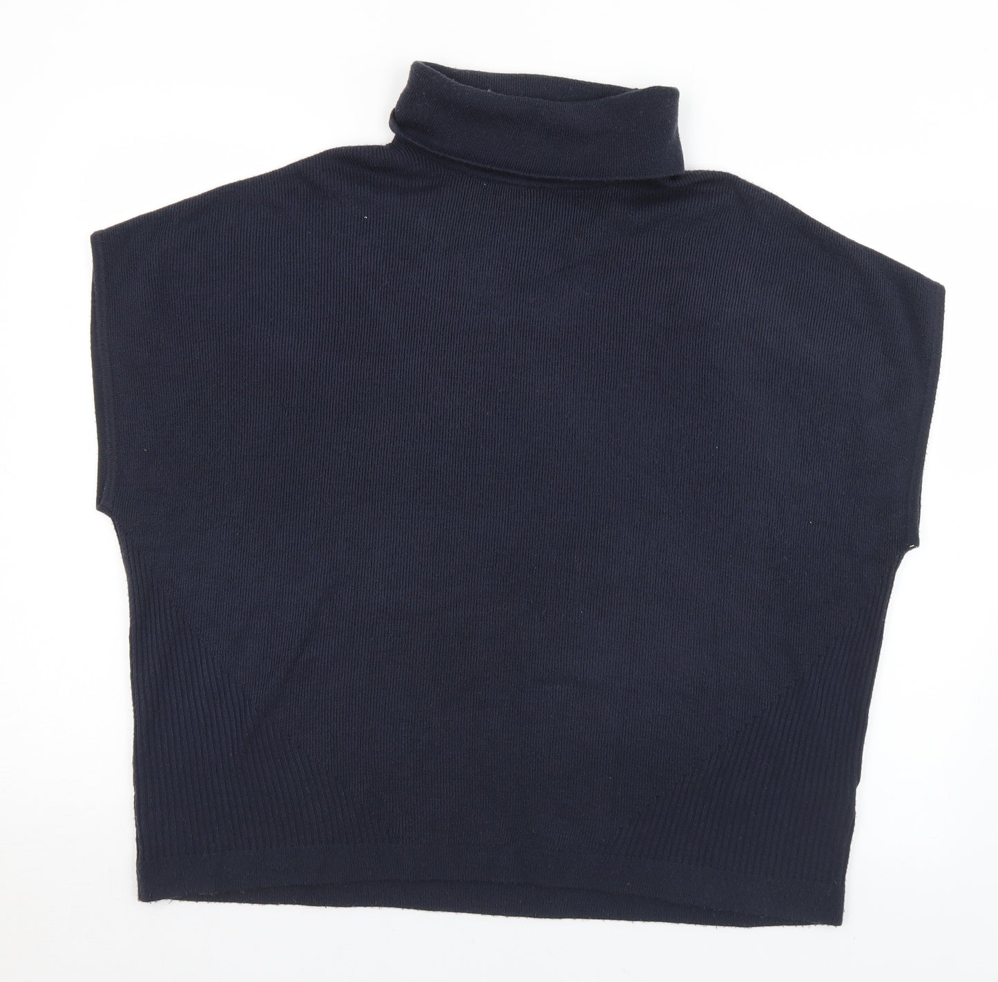 TU Womens Blue Roll Neck  Acrylic Pullover Jumper Size 10