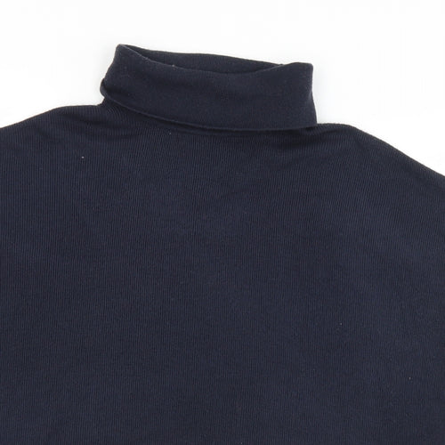 TU Womens Blue Roll Neck  Acrylic Pullover Jumper Size 10