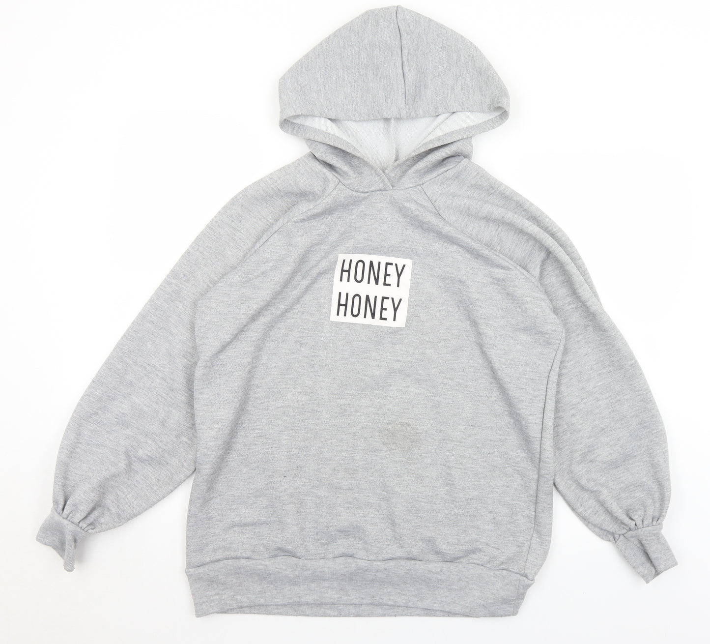 Boohoo Womens Grey  Polyester Pullover Hoodie Size 10   - Honey Honey