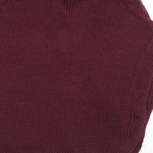 Soaked in Luxury Womens Purple Collared  Acrylic Cardigan Jumper Size S