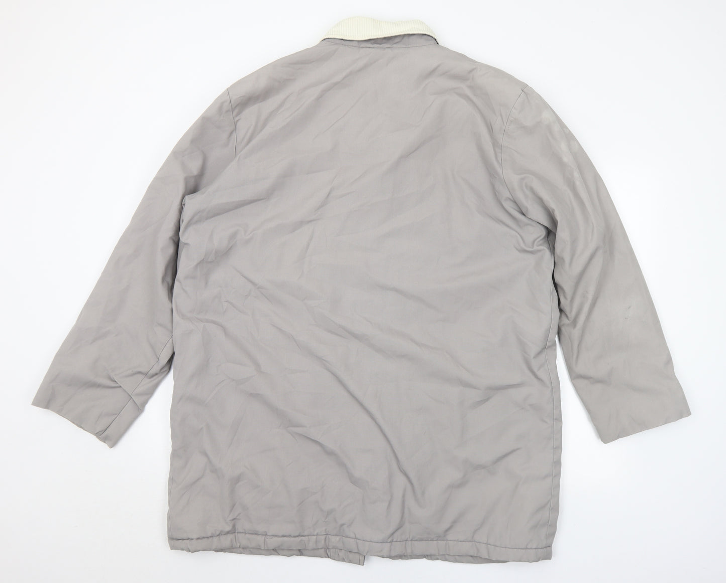 Preworn Mens Grey   Parka Coat Size 40  Button