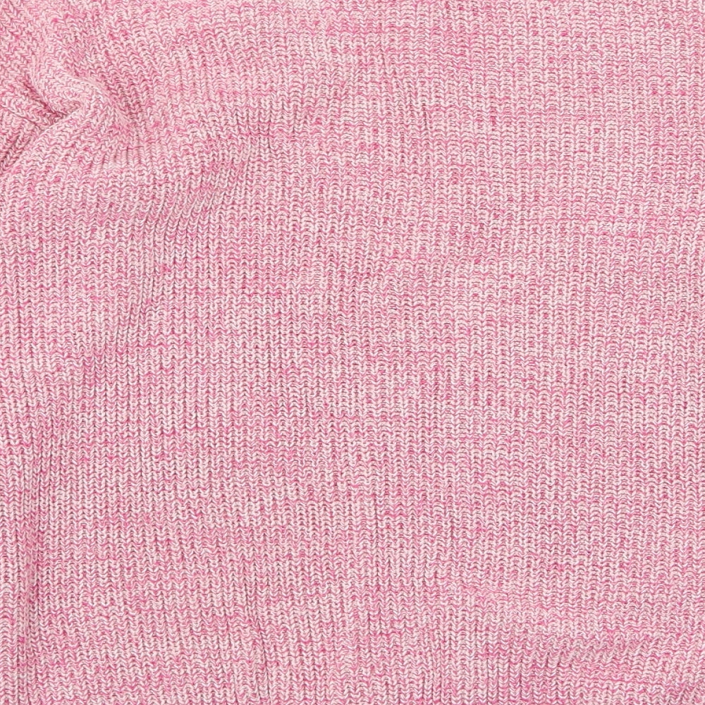 Marks and Spencer Womens Pink Round Neck  Cotton Pullover Jumper Size M