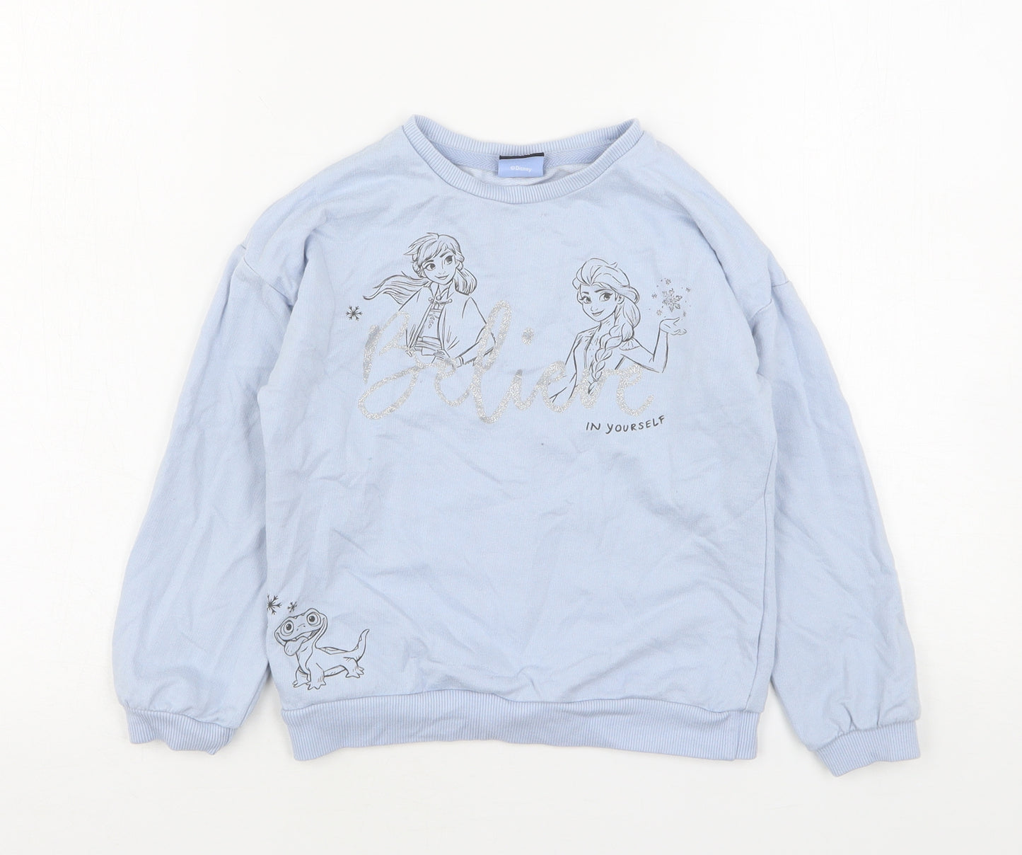 George Boys Blue  Cotton Pullover Sweatshirt Size 6-7 Years   - Frozen