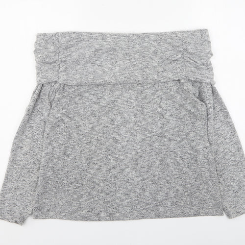 Dorothy Perkins Womens Grey Boat Neck  Polyester Pullover Jumper Size 20