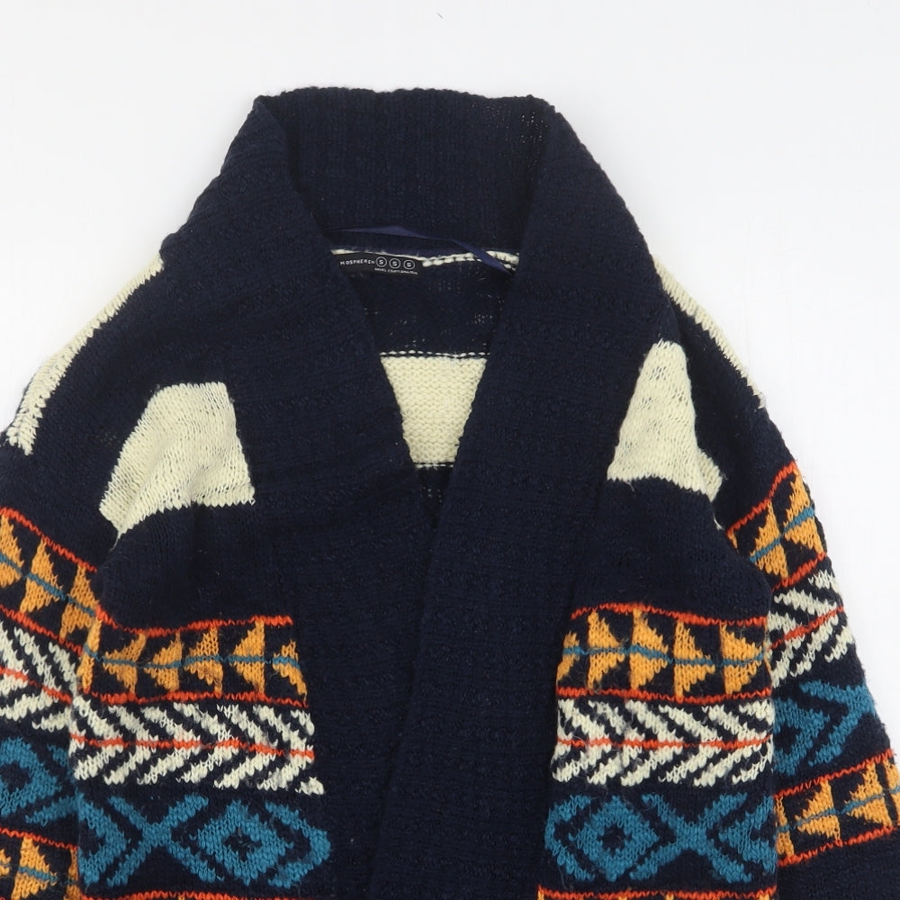 Atmosphere Womens Multicoloured V-Neck Fair Isle Polyester Cardigan Jumper Size S