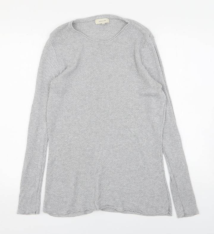 River Island Womens Grey Round Neck Acrylic Pullover Jumper Size M