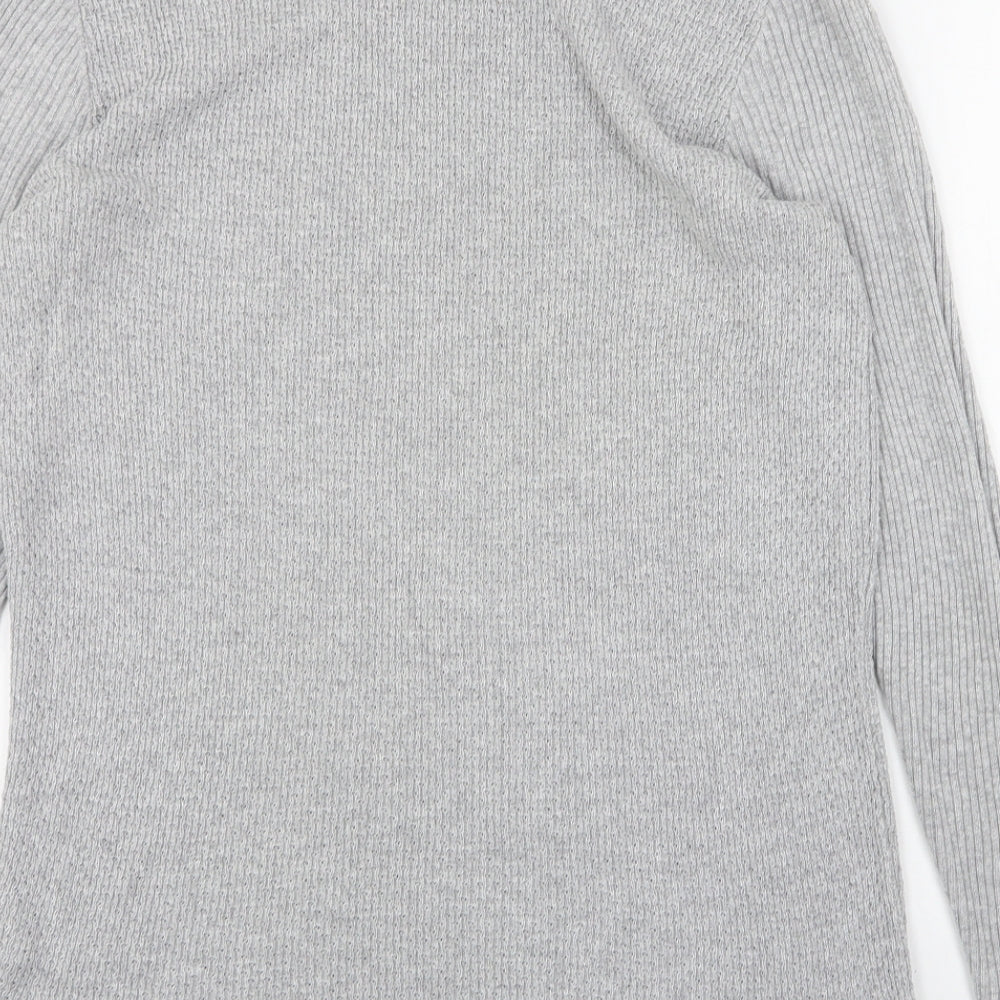 River Island  Womens Grey Round Neck  Acrylic Pullover Jumper Size M