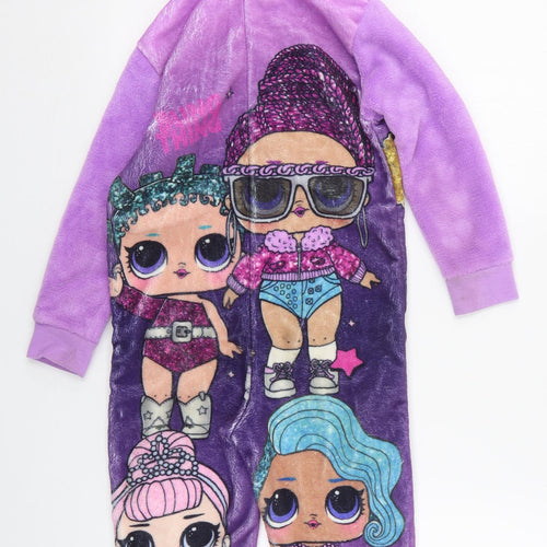 LOL Surprise  Girls Purple Solid Polyester Kimono One Piece Size 5-6 Years