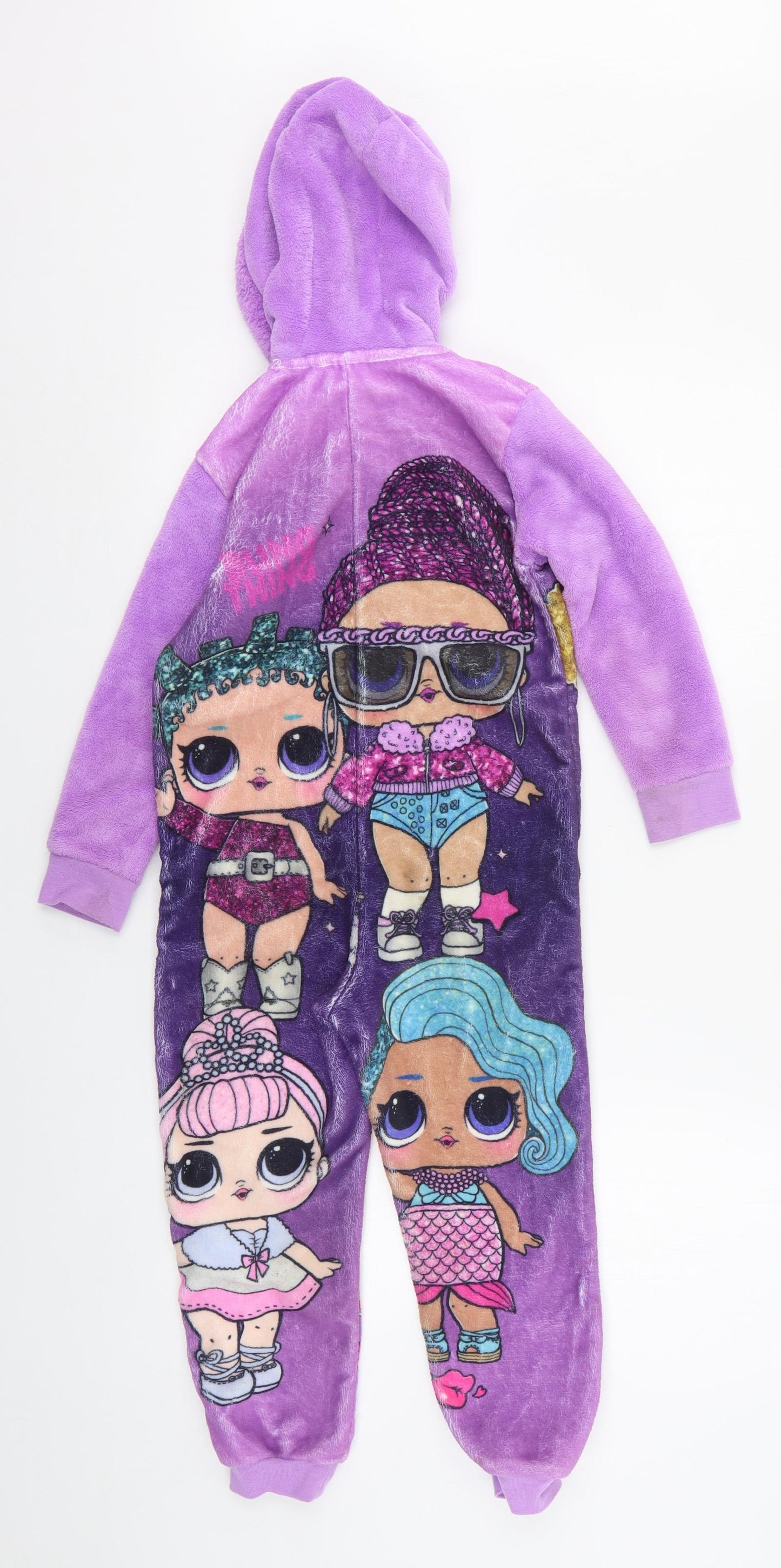 LOL Surprise  Girls Purple Solid Polyester Kimono One Piece Size 5-6 Years