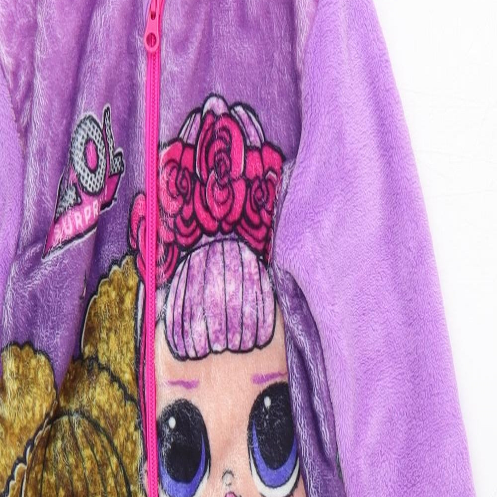 LOL Surprise  Girls Purple Solid Polyester Kimono One Piece Size 5-6 Years