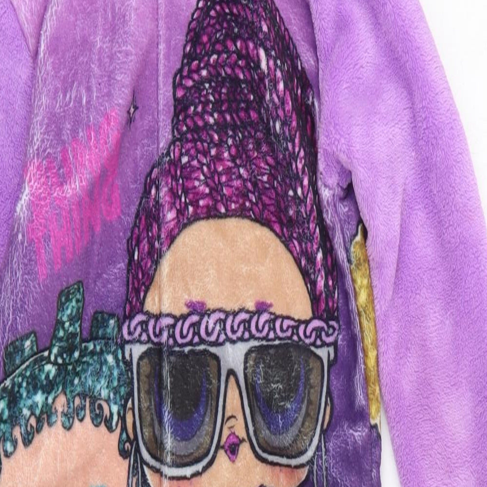 LOL Surprise  Girls Purple Solid Polyester Kimono One Piece Size 5-6 Years