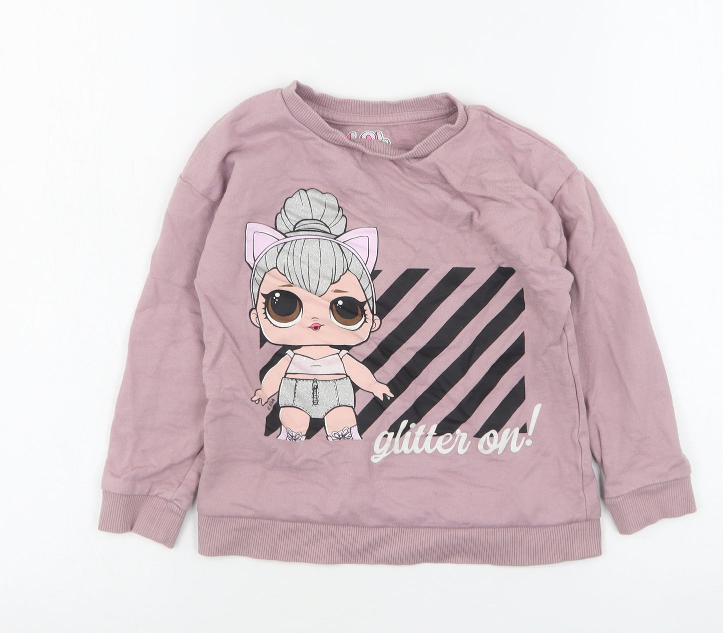 Nutmeg Girls Purple  Cotton Pullover Sweatshirt Size 6-7 Years