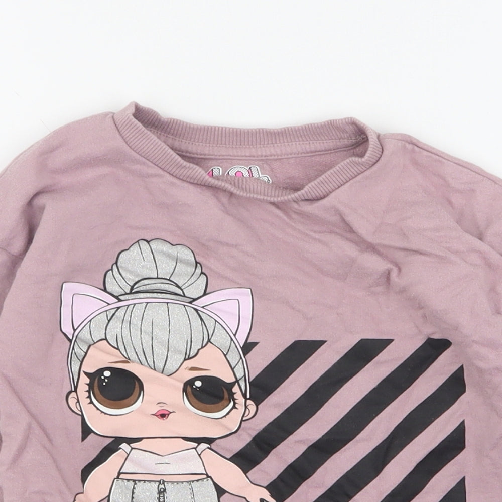 Nutmeg Girls Purple  Cotton Pullover Sweatshirt Size 6-7 Years
