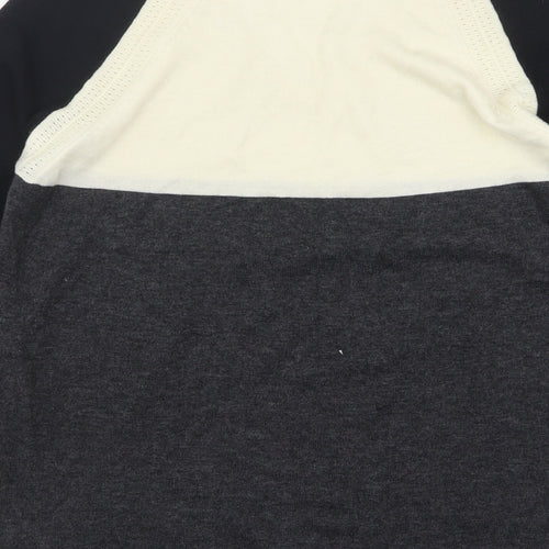 Marks and Spencer Womens Multicoloured V-Neck  Wool Pullover Jumper Size 8