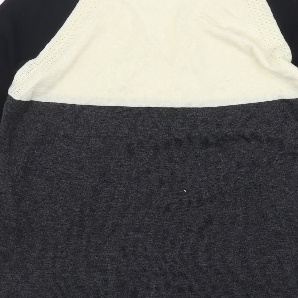 Marks and Spencer Womens Multicoloured V-Neck  Wool Pullover Jumper Size 8