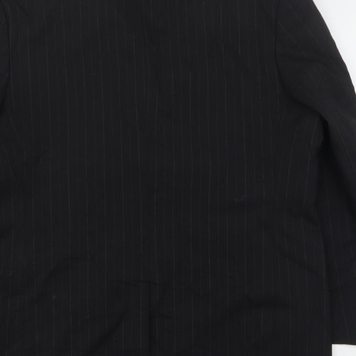 Armando Mens Black Striped Polyester Jacket Suit Jacket Size 46