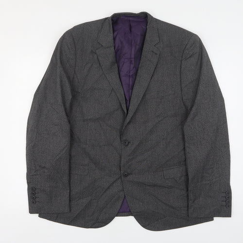 George Mens Grey  Polyester Jacket Suit Jacket Size 44