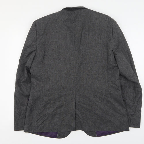 George Mens Grey  Polyester Jacket Suit Jacket Size 44