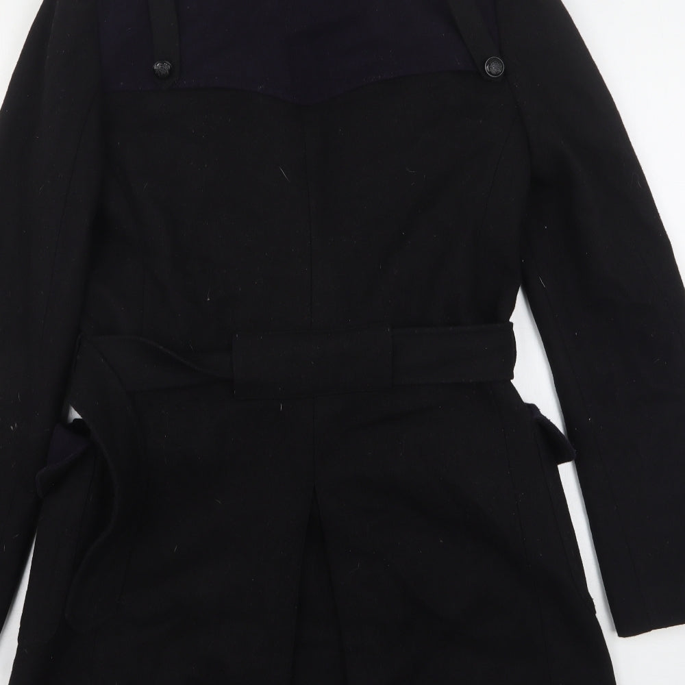 Topshop Womens Black   Overcoat Coat Size 12