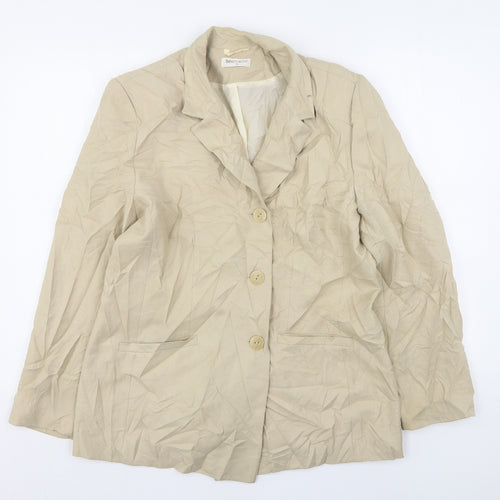 Bonmarché Womens Beige  Polyester Jacket Suit Jacket Size 18