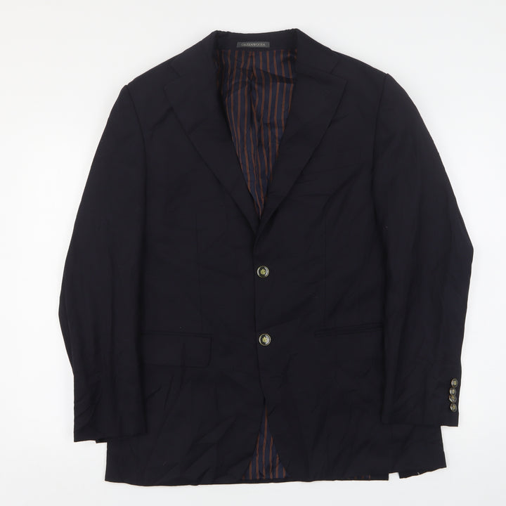 Greenwoods Mens Blue  Wool Jacket Suit Jacket Size 40