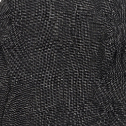 NEXT Womens Grey Geometric Polyester Jacket Suit Jacket Size 8