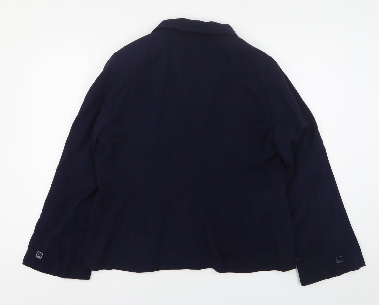 South Womens Blue  Polyester Jacket Suit Jacket Size 18