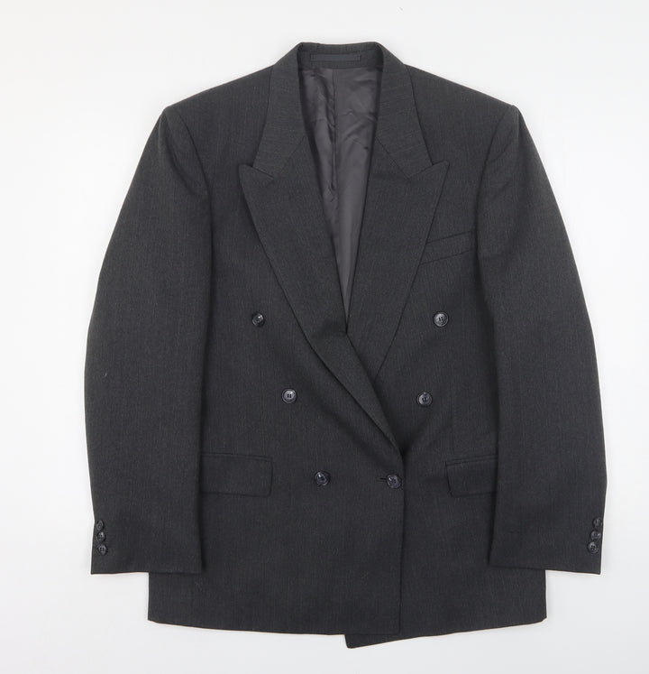 Gierre Mens Grey  Elastane Jacket Suit Jacket Size 38