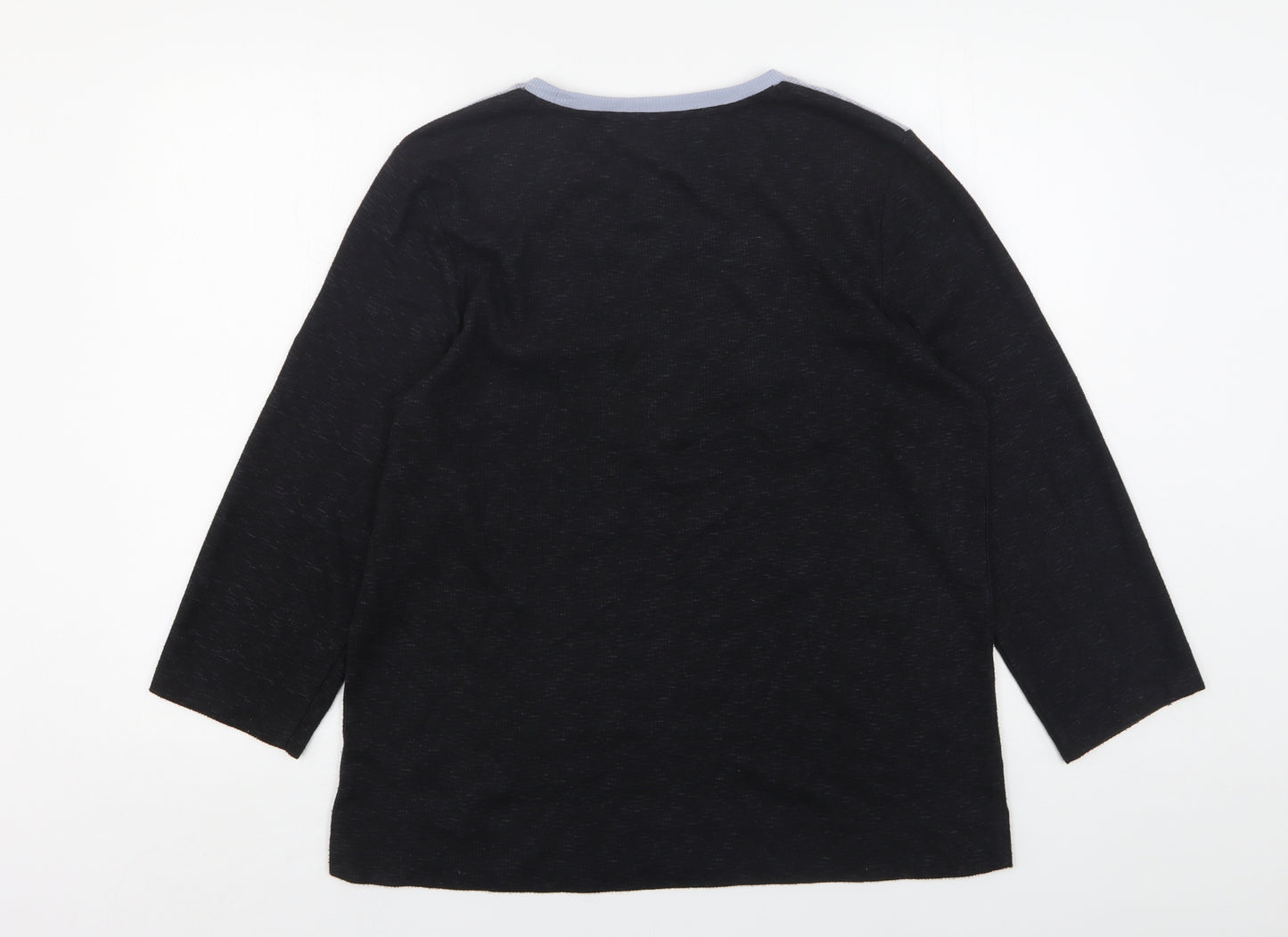 Jockey Mens Blue Round Neck Fair Isle Polyester Pullover Jumper Size M