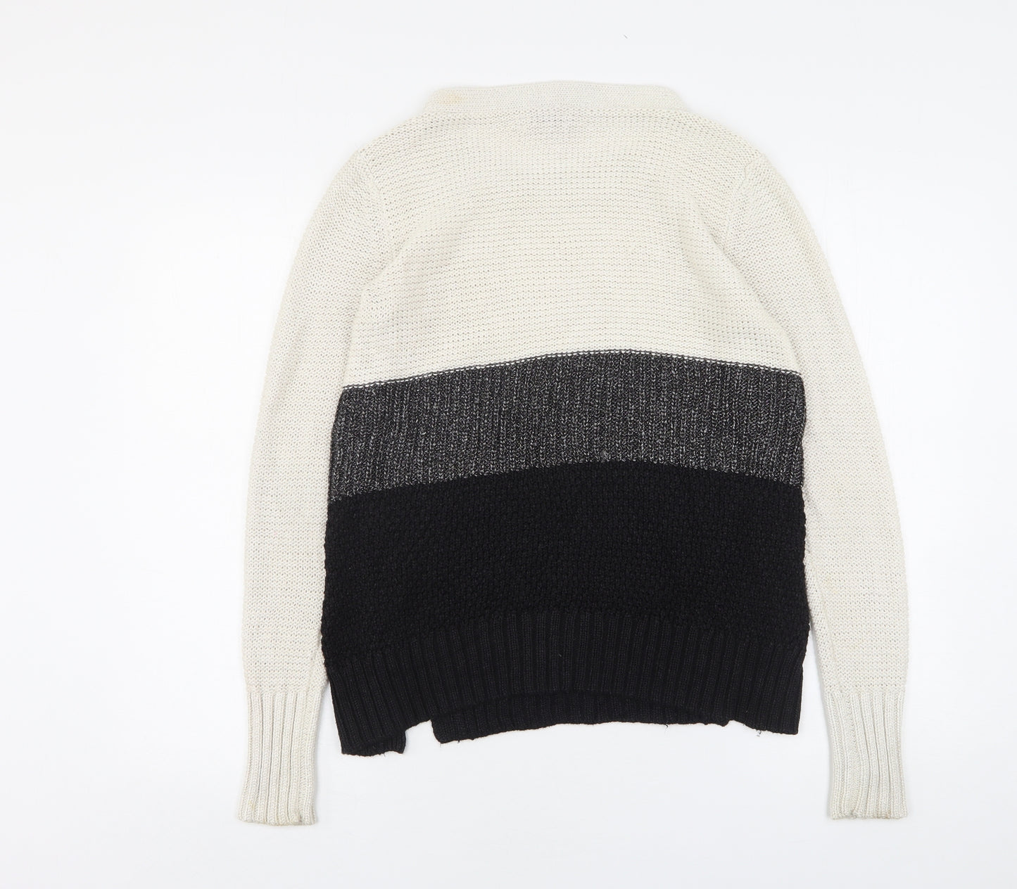 Calvin Klein Womens Multicoloured Round Neck  Acrylic Pullover Jumper Size M